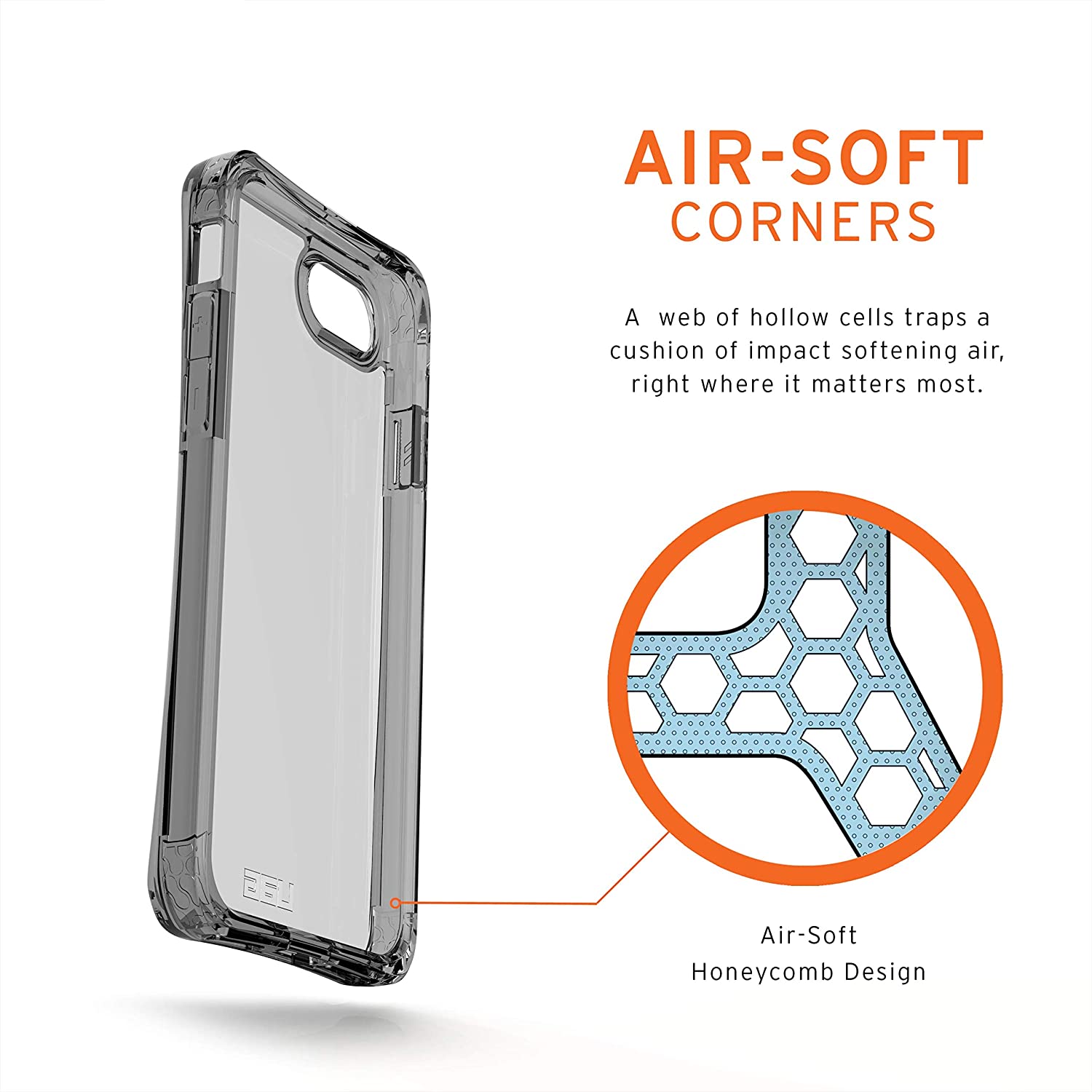 UAG iPhone SE 2020 / 8 / 7 Plyo Case Clear Impact Resistant Military Drop Tested Protective Cover, Ice