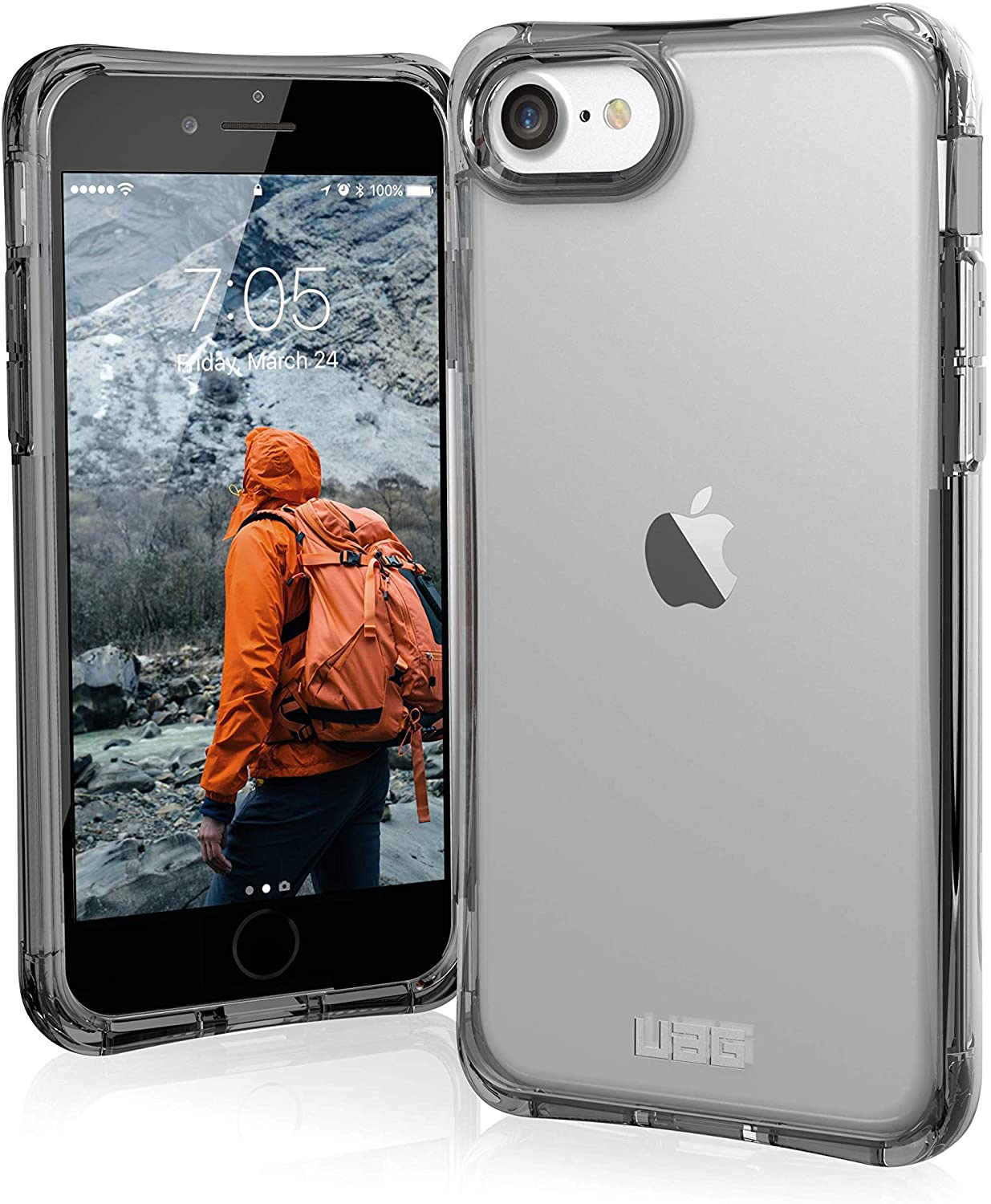 UAG iPhone SE 2020 / 8 / 7 Plyo Case Clear Impact Resistant Military Drop Tested Protective Cover, Ice
