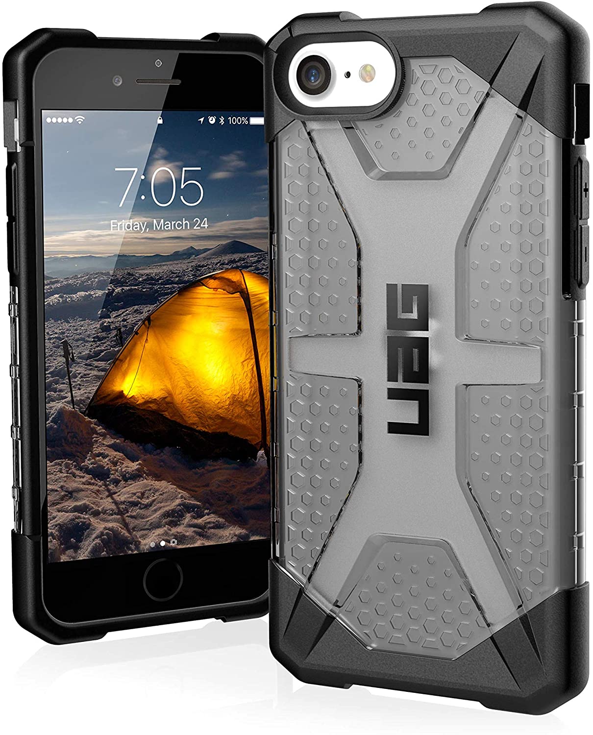 UAG Direka untuk iPhone SE 2020 Sarung Plasma Lasak Lutsinar Ultra Nipis Ketenteraan Jatuh Diuji Penutup Pelindung