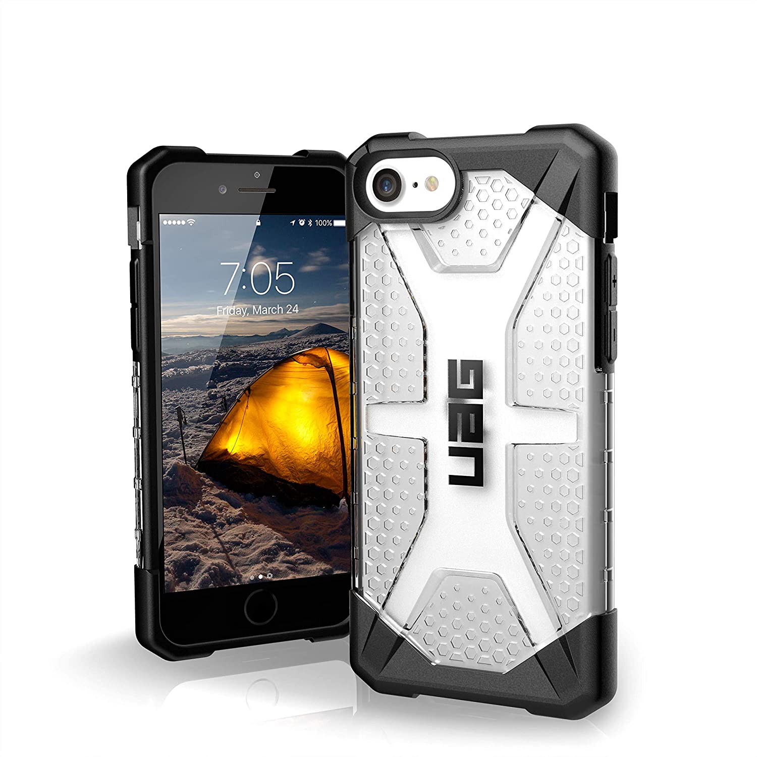 UAG Direka untuk iPhone SE 2020 Sarung Plasma Lasak Lutsinar Ultra Nipis Ketenteraan Jatuh Diuji Penutup Pelindung