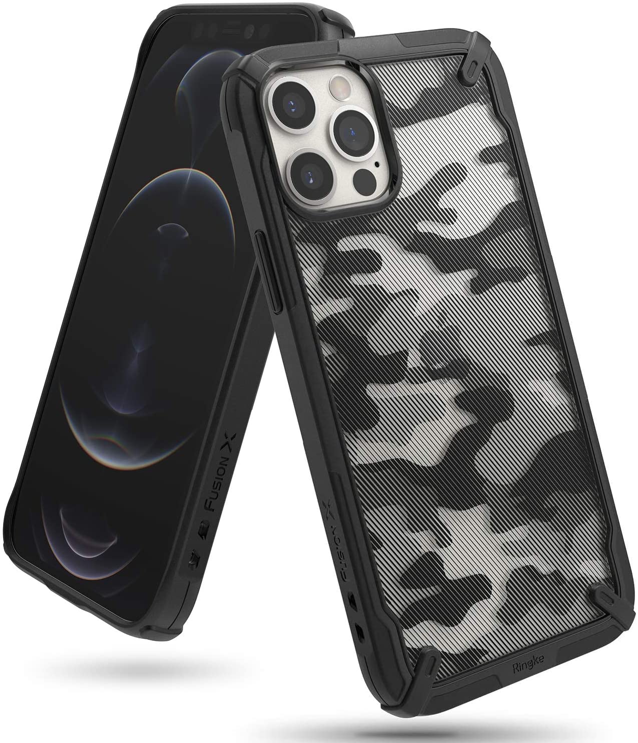 Ringke Fusion X iPhone 12 / Pro Max / Pro / Penutup Lasak Mini Sarung Bampar TPU Pelindung Gred Tentera