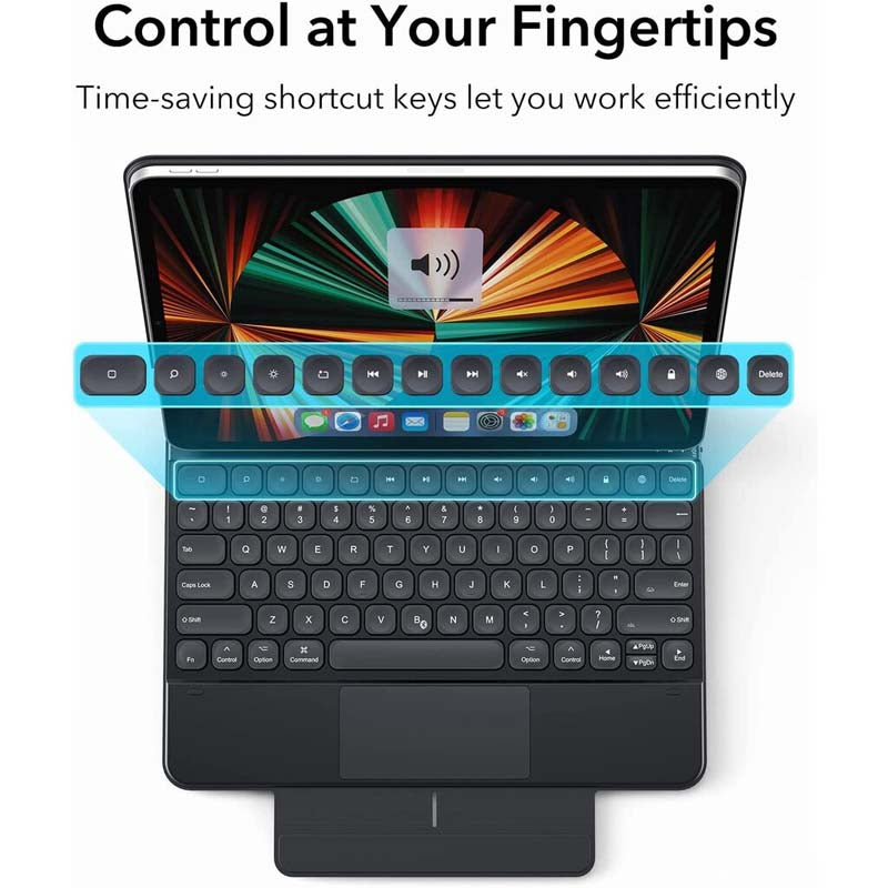 ESR Rebound Magnetic Keyboard Case, iPad Case with Keyboard Compatible with iPad Pro 11 / 12.9, iPad Air 5 / 4 Case Cover