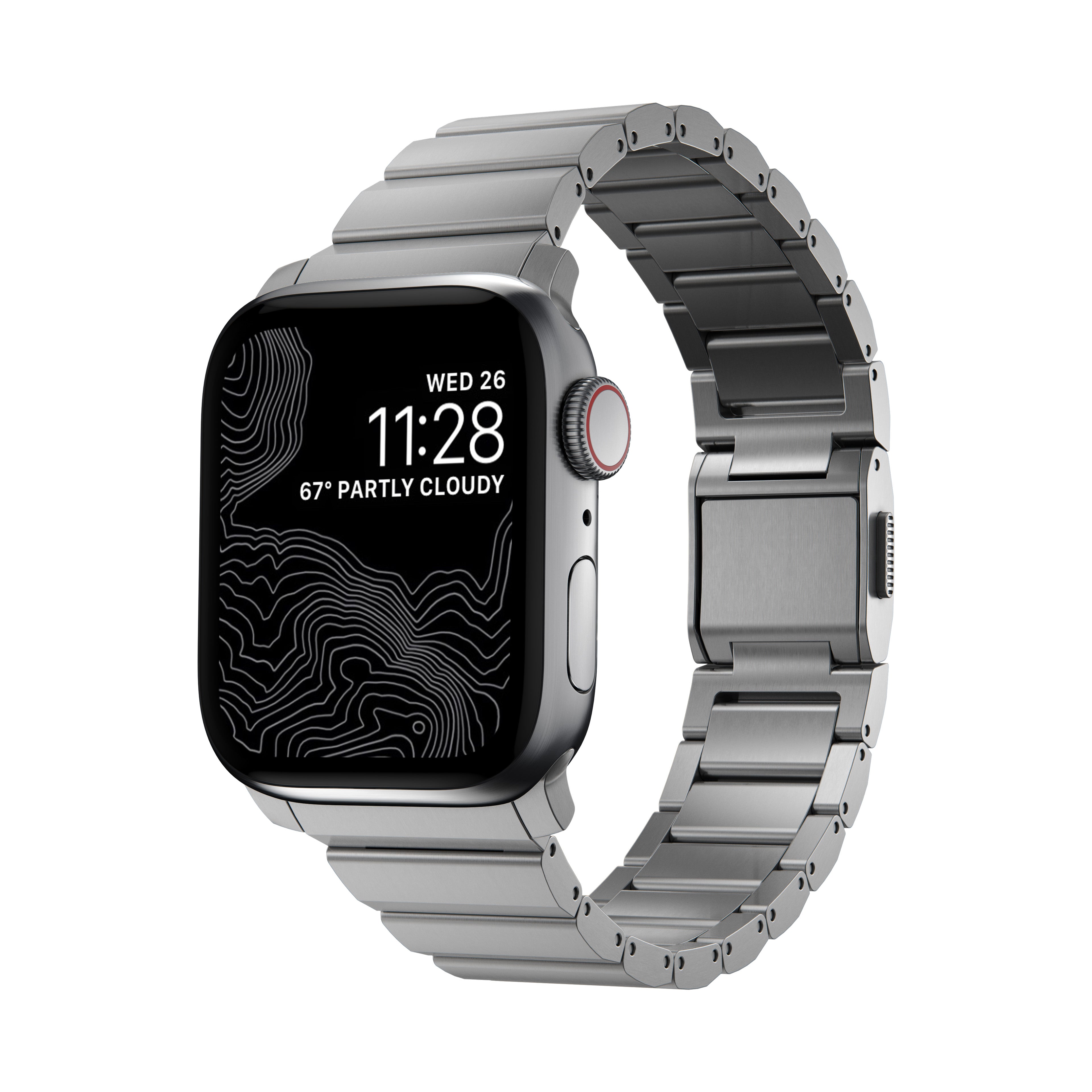 Nomad Titanium Band Version 2 compatible for Apple Watch Series SE/Ultra/10/9/8/7/6/5/4/3/2