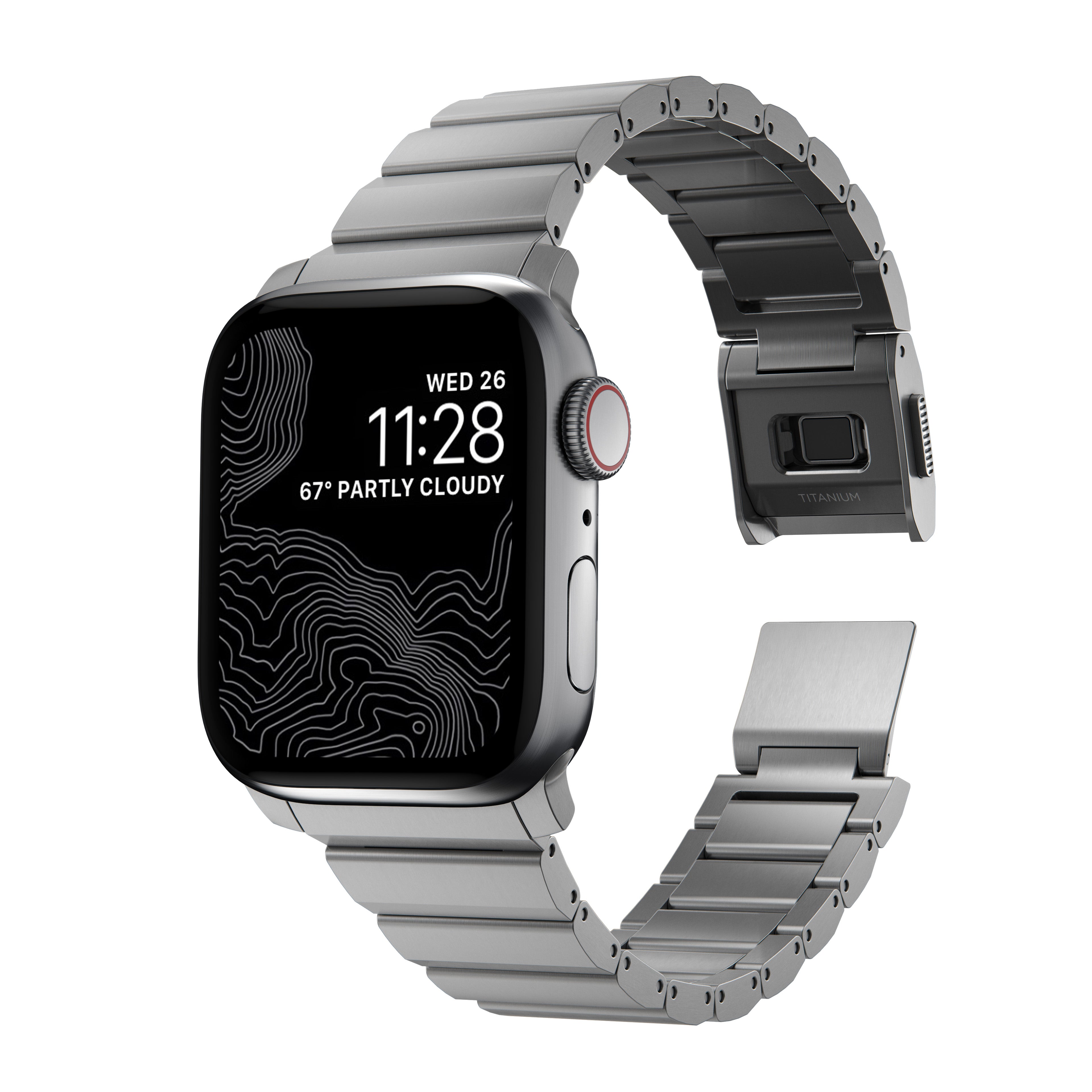 Nomad Titanium Band Version 2 compatible for Apple Watch Series SE/Ultra/10/9/8/7/6/5/4/3/2
