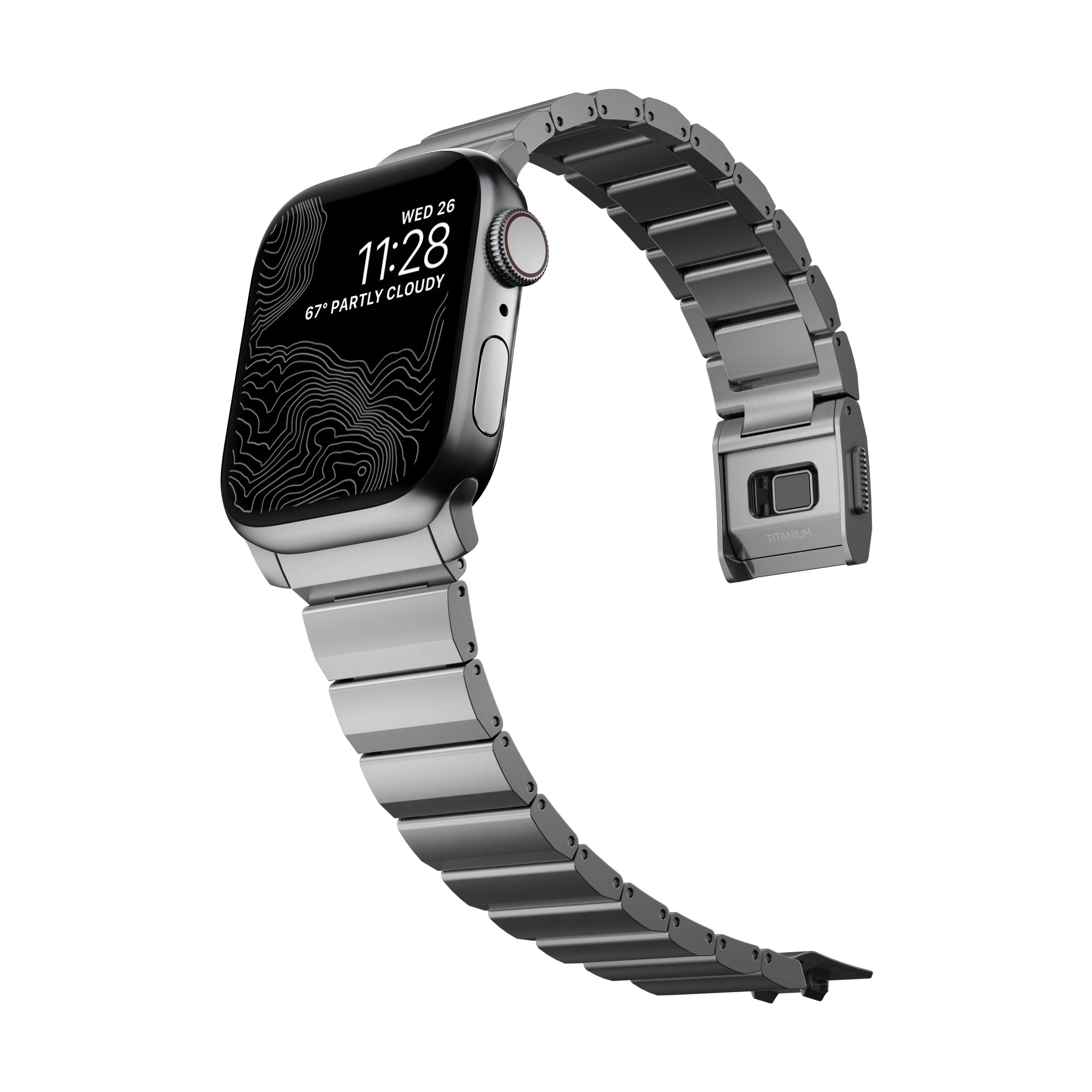 Nomad Titanium Band Version 2 compatible for Apple Watch Series SE/Ultra/10/9/8/7/6/5/4/3/2