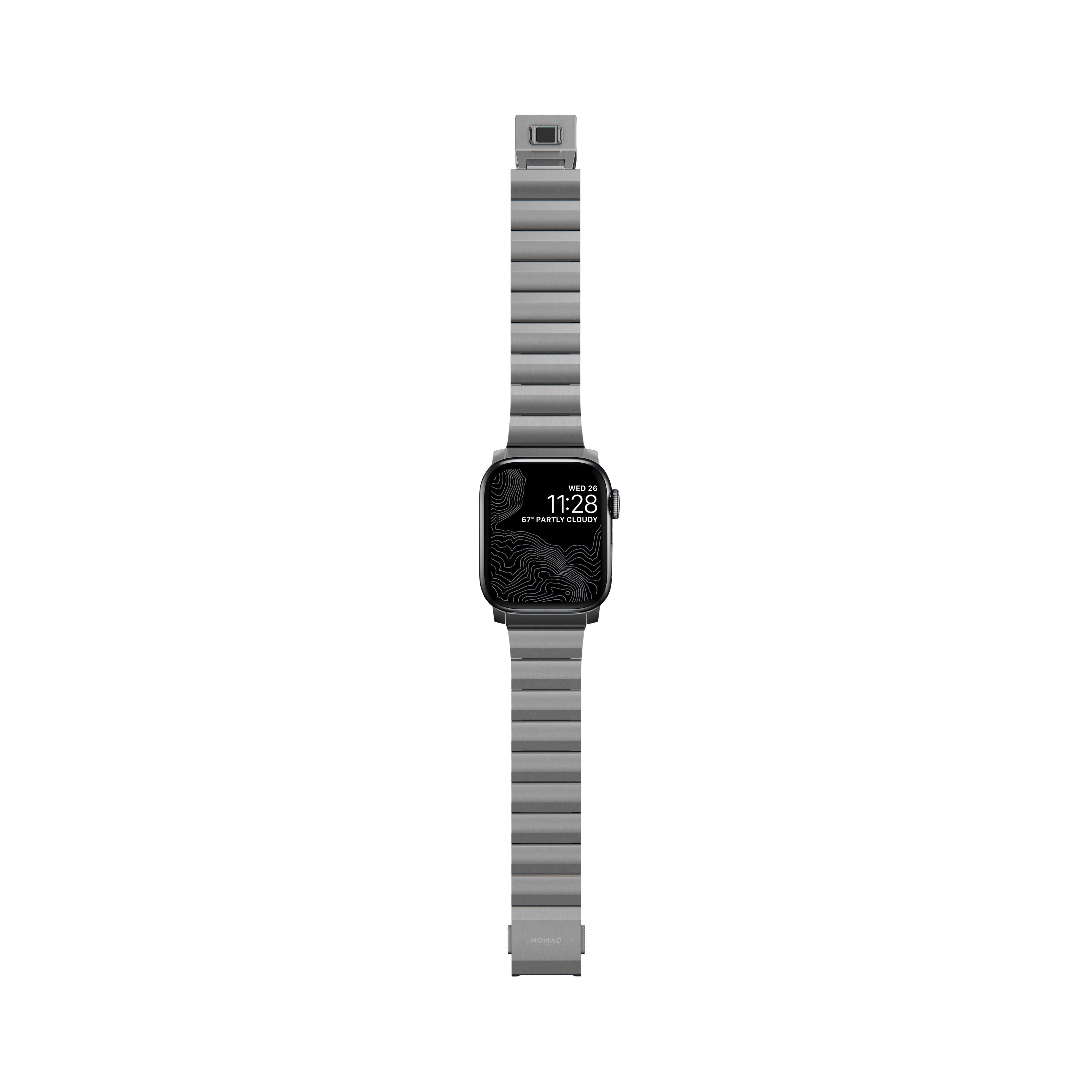 Nomad Titanium Band Version 2 compatible for Apple Watch Series SE/Ultra/10/9/8/7/6/5/4/3/2