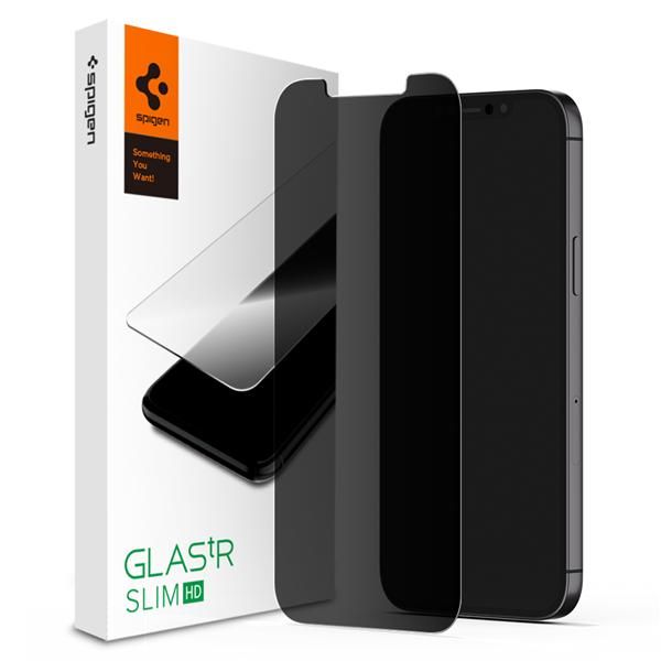 Spigen iPhone 12 / Pro / Pro Max / Mini GLAS.tR Privasi Pelindung Skrin HD (1Pek)