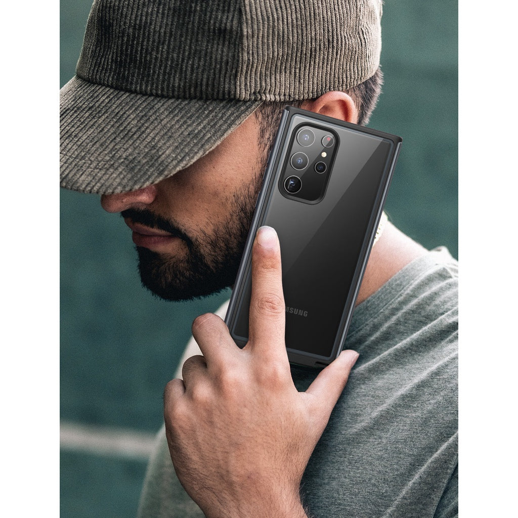 SUPCASE Galaxy S22 Ultra Case (2022) UB Edge Pro Slim Frame Sarung Belakang Jelas dengan Pelindung Skrin Terbina dalam