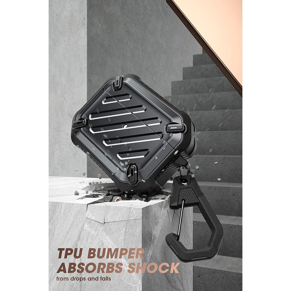 SUPCASE Sarung Siri Unicorn Beetle Pro Direka untuk Airpods Pro 2 & 1 Sarung Pelindung Lasak Seluruh Badan dengan Carabiner