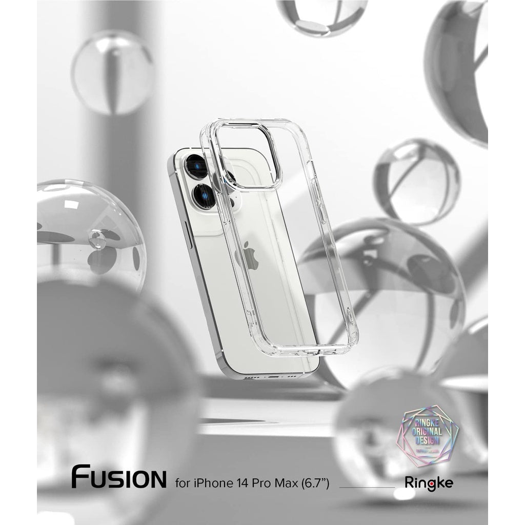 Ringke Fusion Case Compatible with iPhone 14 / Plus / Pro / Pro Max Case, Transparent Elegant Look Minimal Bulk
