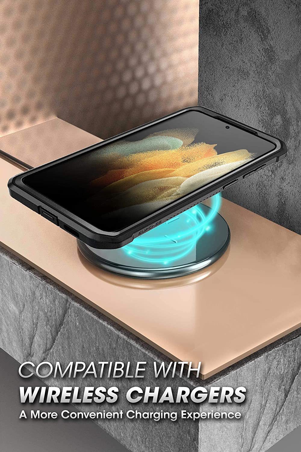 SUPCASE Unicorn Beetle Pro Galaxy S21 / Plus / Ultra Full-Body Dwi Lapisan Sarung Lasak & Kickstand Tanpa Pelindung Skrin Terbina dalam (Hitam)