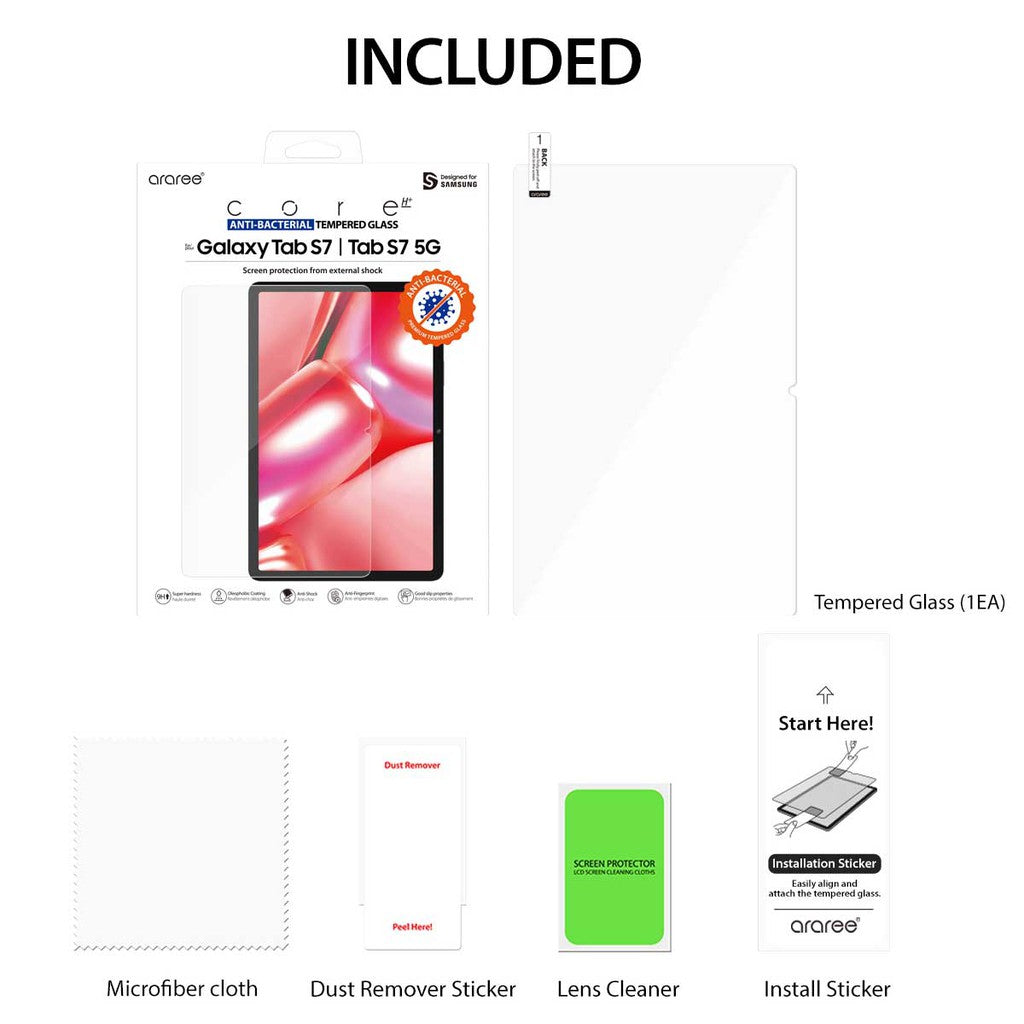 Araree Sub Core Glass Galaxy Tab S7 / S7 Plus Screen Protector Tempered Glass