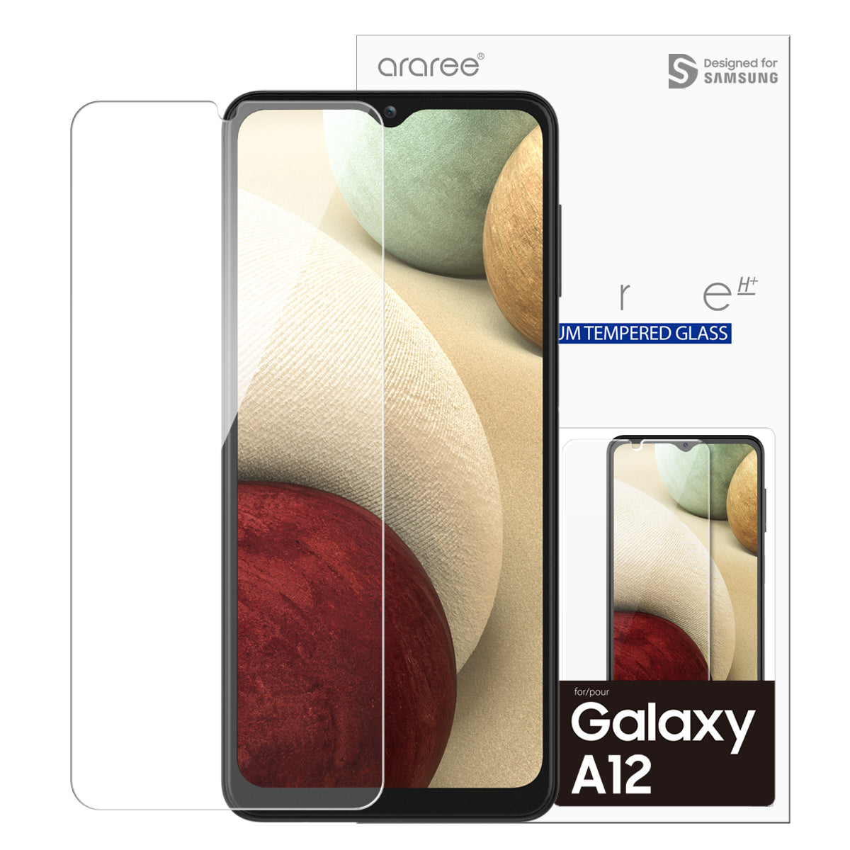 Araree Sub Core Samsung Galaxy A12 Screen Protector Tempered Glass