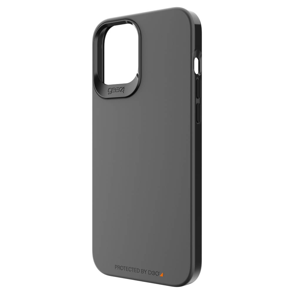 Gear4 Holborn Slim iPhone 12 / Pro / Pro Max Perlindungan Impak Lanjutan, Teknologi D3O Bersepadu, Perlindungan Belakang Dipertingkatkan Penutup Telefon Hitam