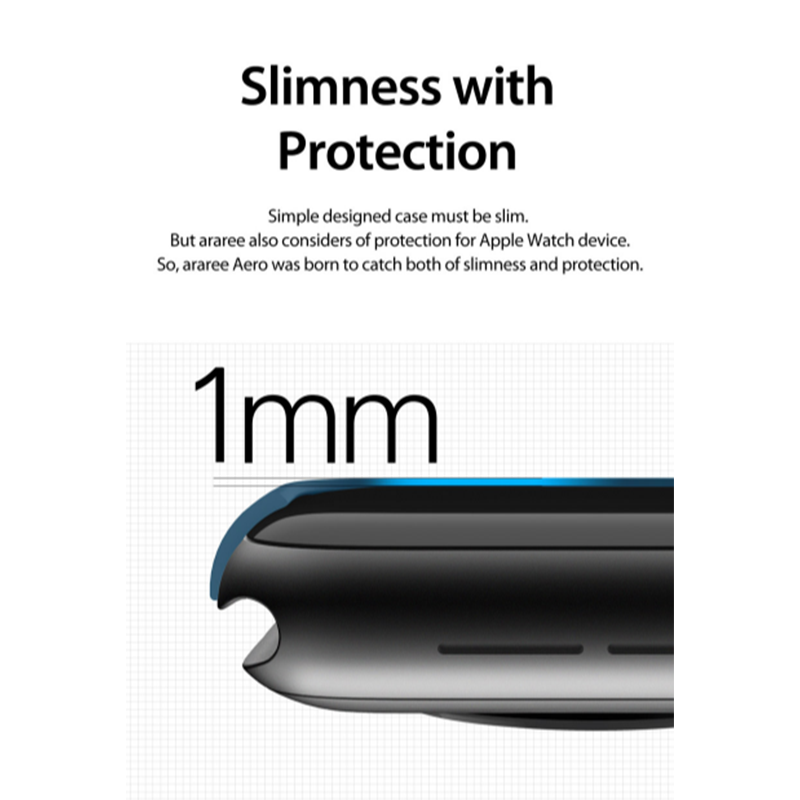 Araree Amy Apple Watch Siri 6 / 5 / 4 / SE 44mm & 40mm Gun Metal