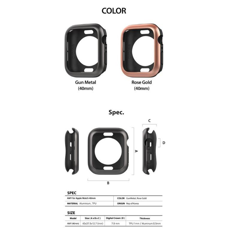 Araree Amy Apple Watch Siri 6 / 5 / 4 / SE 44mm & 40mm Gun Metal