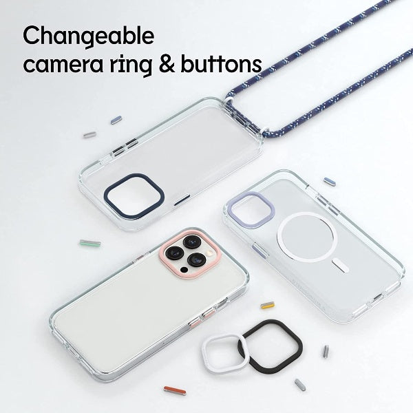 Sarung Jelas RHINOSHIELD Serasi dengan Magsafe untuk iPhone 14 / 13 / 12 Pro Max Rintangan Kekuningan Lanjutan