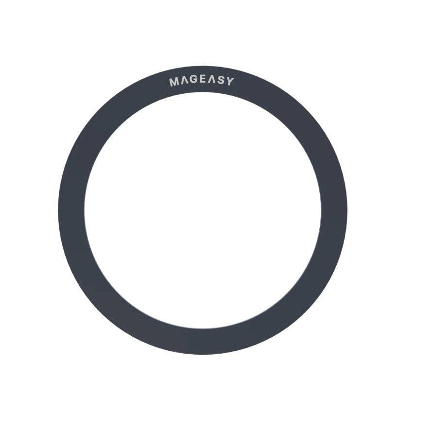 SwitchEasy MagEasy Sticker MagSafe Ring Midnight Black Compaitble untuk iPhone 14 / 13 / 12 Pro Max Menyokong Pengecas Wayarles Qi