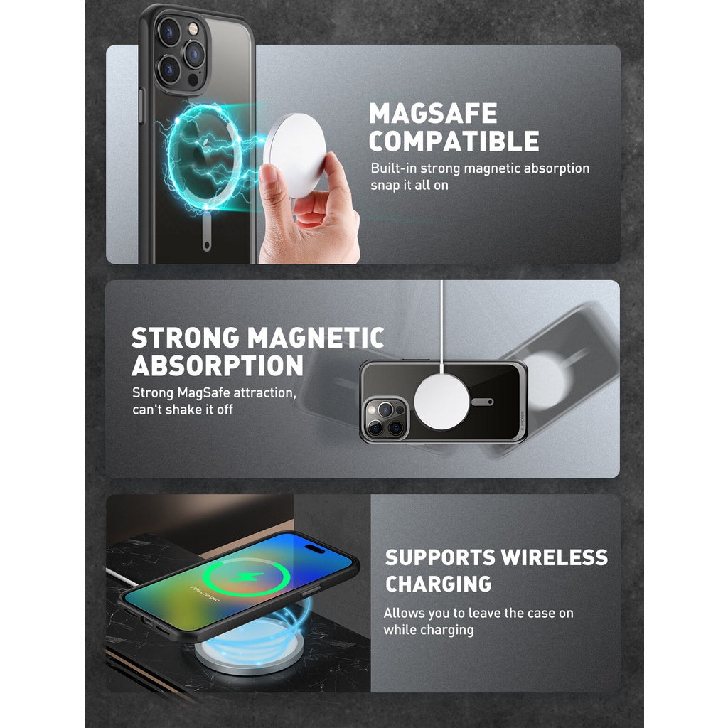 SUPCASE Unicorn Beetle Mag Case untuk iPhone 14 Pro Max / Plus / Pro MagSafe Perlindungan Kejutan Slim Clear Case