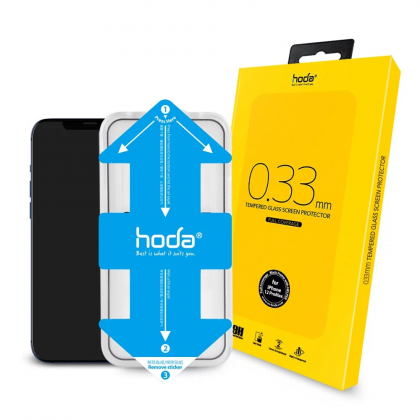 HODA 2.5D 0.33mm Full Coverage Helper iPhone 12 / Pro / Pro Max / Mini Tempered Glass Screen Protector