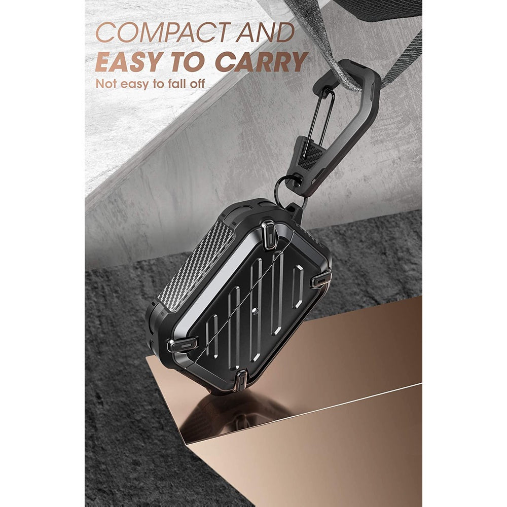 SUPCASE Sarung Siri Unicorn Beetle Pro Direka untuk Airpods Pro 2 & 1 Sarung Pelindung Lasak Seluruh Badan dengan Carabiner