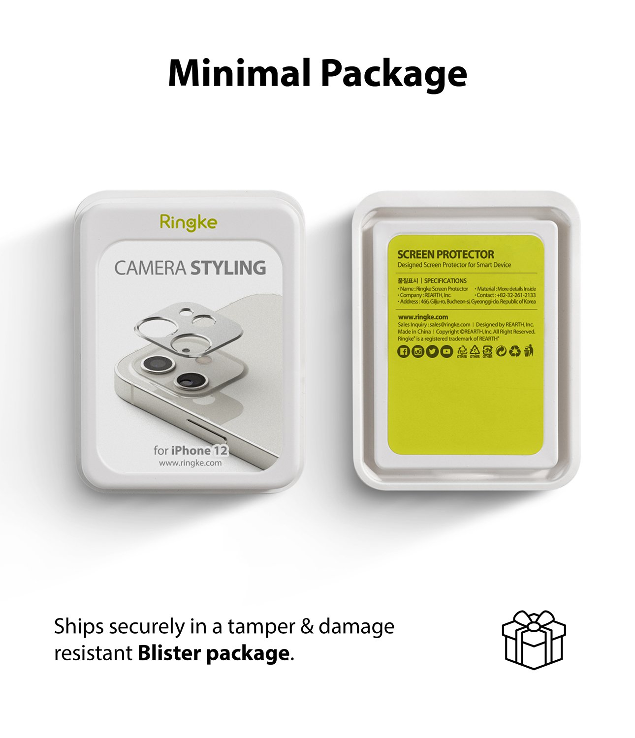 Penggayaan Kamera Ringke iPhone 12 / Pro / Pro Max Pelindung Lensa Kamera Bingkai Aluminium