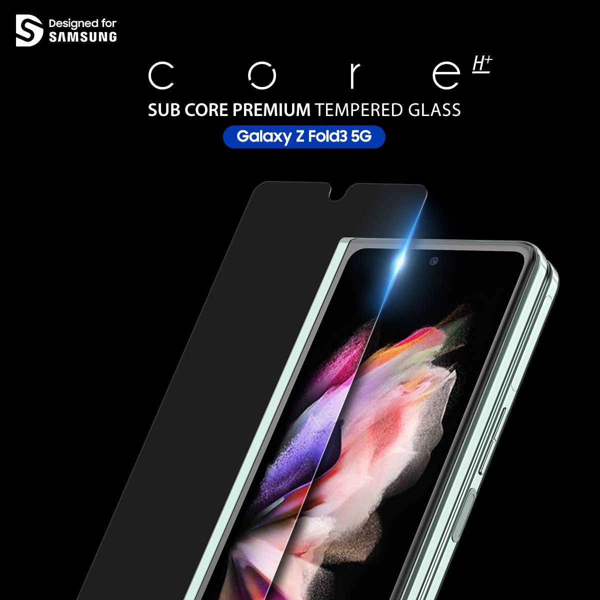 Araree Sub-Teras Samsung Galaxy Z Fold 3 Pelindung Skrin Kaca Depan