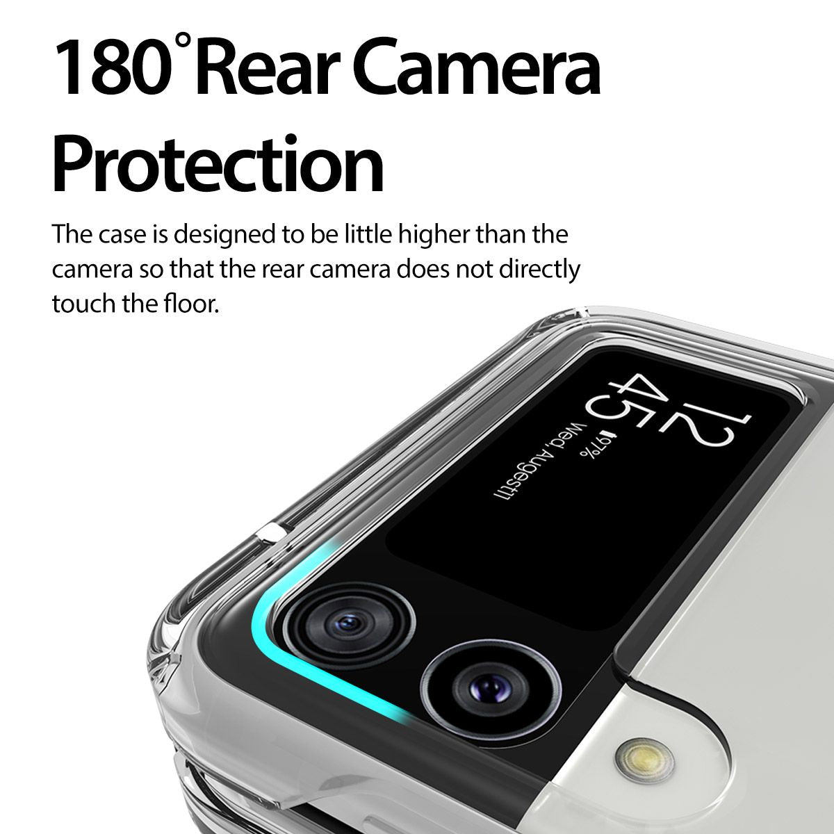 Araree NUKIN 360 Samsung Galaxy Z Flip 3 5G(2021) Crystal Clear Sarung Lutsinar Keras Polikarbonat Ringan - Jelas