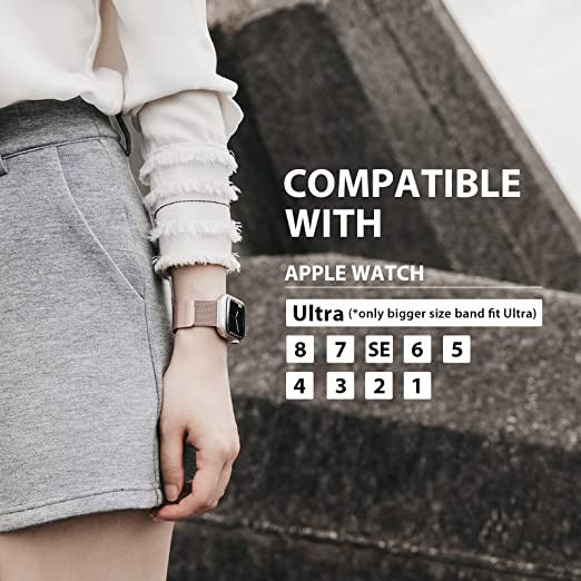 Jalur Gelung Jam Tangan Keluli Tahan Karat SwitchEasy Mesh untuk Siri Jam Tangan Apple Ultra 49mm & 45mm 44mm / SE / 8 /7 /6 /5 /4 /3 /2