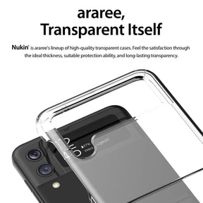 Araree NUKIN Samsung Galaxy Z Flip 3 5G(2021) Thin Clear Crystal Transparent Clear Transparent Scratchproof Lightweight Full Protective Case - Clear