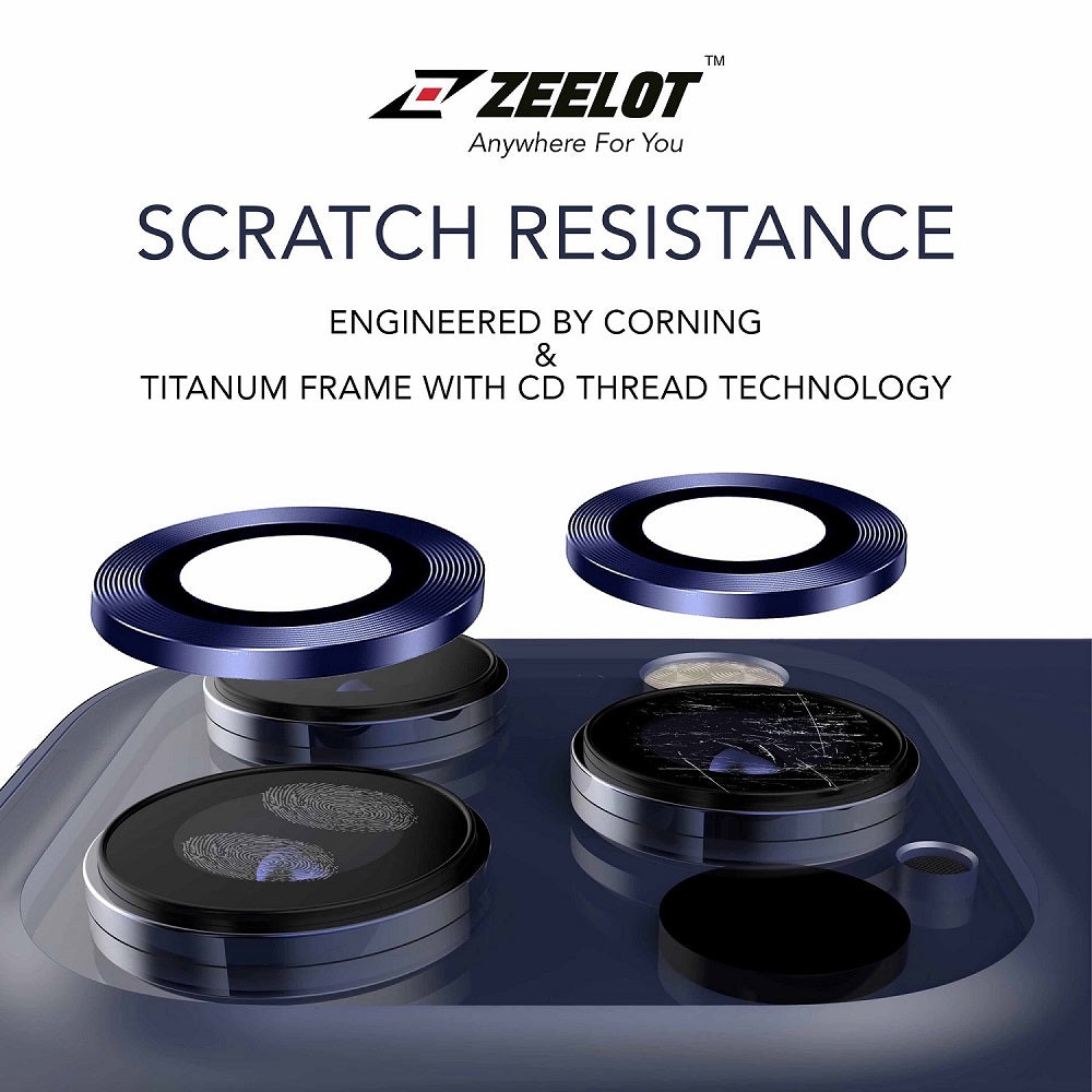 ZEELOT iPhone 12 Pro Pelindung Kanta Bingkai Titanum PureGlass