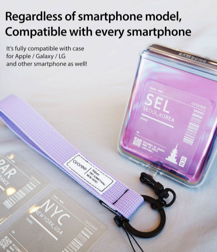 Araree TAG HOLDER External Strap Hole, Regardless of Smartphone Models, Strap Holder that Can Be Attached with External Strap Holes