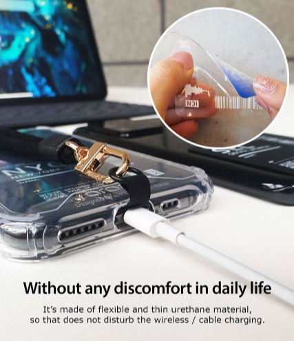 Araree TAG HOLDER External Strap Hole, Regardless of Smartphone Models, Strap Holder that Can Be Attached with External Strap Holes
