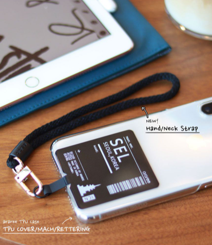 Araree TAG HOLDER External Strap Hole, Regardless of Smartphone Models, Strap Holder that Can Be Attached with External Strap Holes