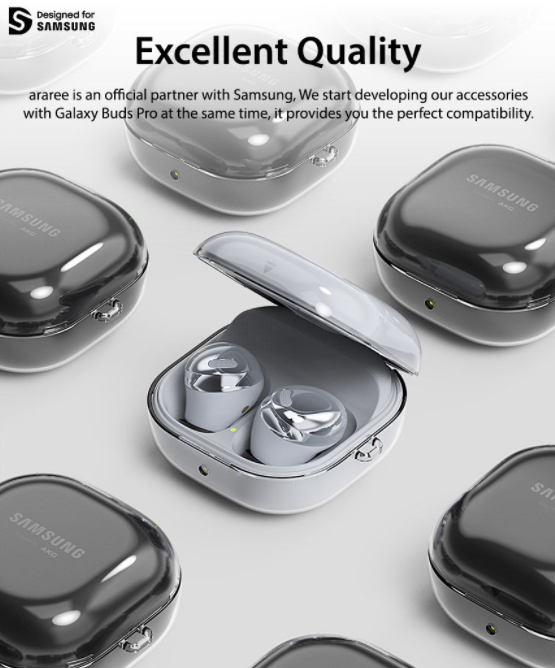 Araree Nukin Galaxy Buds Live / Pro Transparent Shockproof Hard Polycarbonate Case