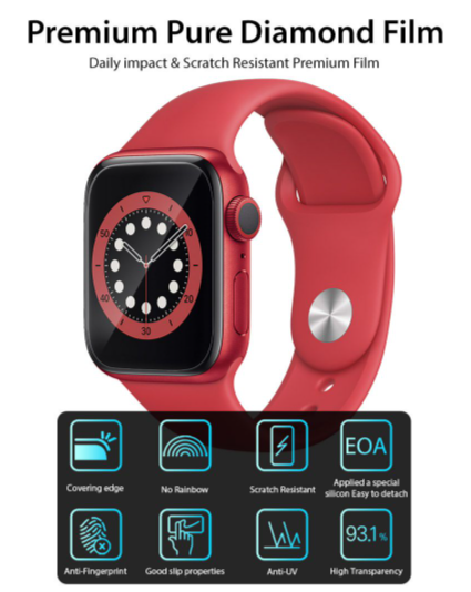 Araree Pure Diamond Apple Watch 6 / SE / 5 / 4 Screen Protector 44mm & 40mm (2pcs)