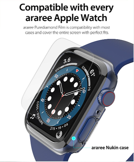 Araree Pure Diamond Apple Watch 6 / SE / 5 / 4 Screen Protector 44mm & 40mm (2pcs)