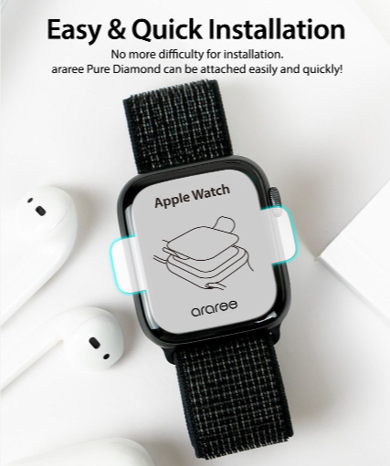 Araree Pure Diamond Apple Watch 6 / SE / 5 / 4 Screen Protector 44mm & 40mm (2pcs)