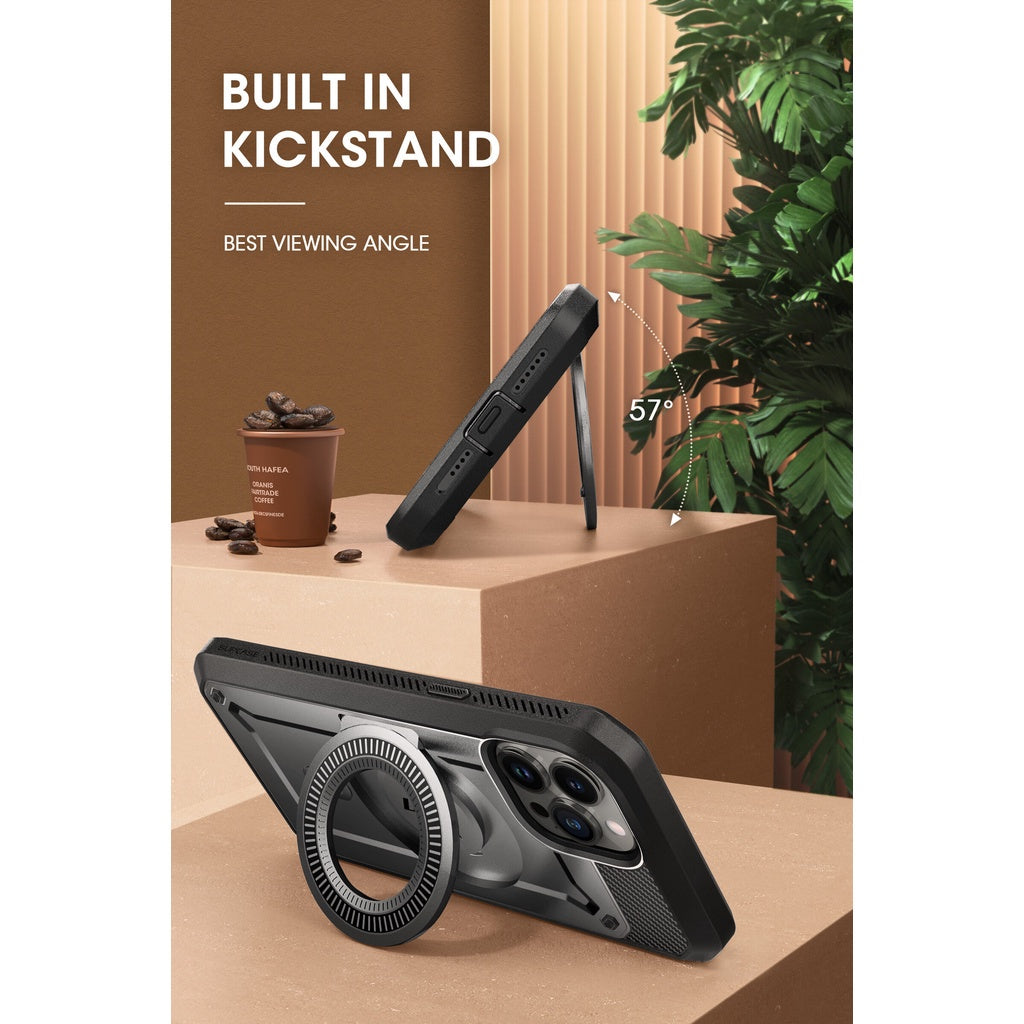 SUPCASE Unicorn Beetle Pro Mag Case untuk iPhone 14 Pro / Max / Plus MagSafe Lasak Pelindung Skrin Terbina Dalam Kickstand