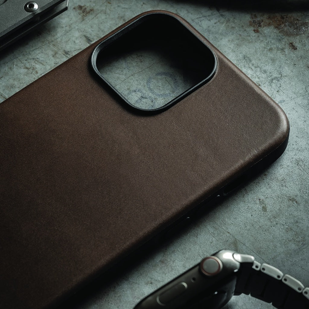 Nomad Modern Leather Horween Leather Case Compatible for iPhone 14 / Plus / Pro / Pro Max