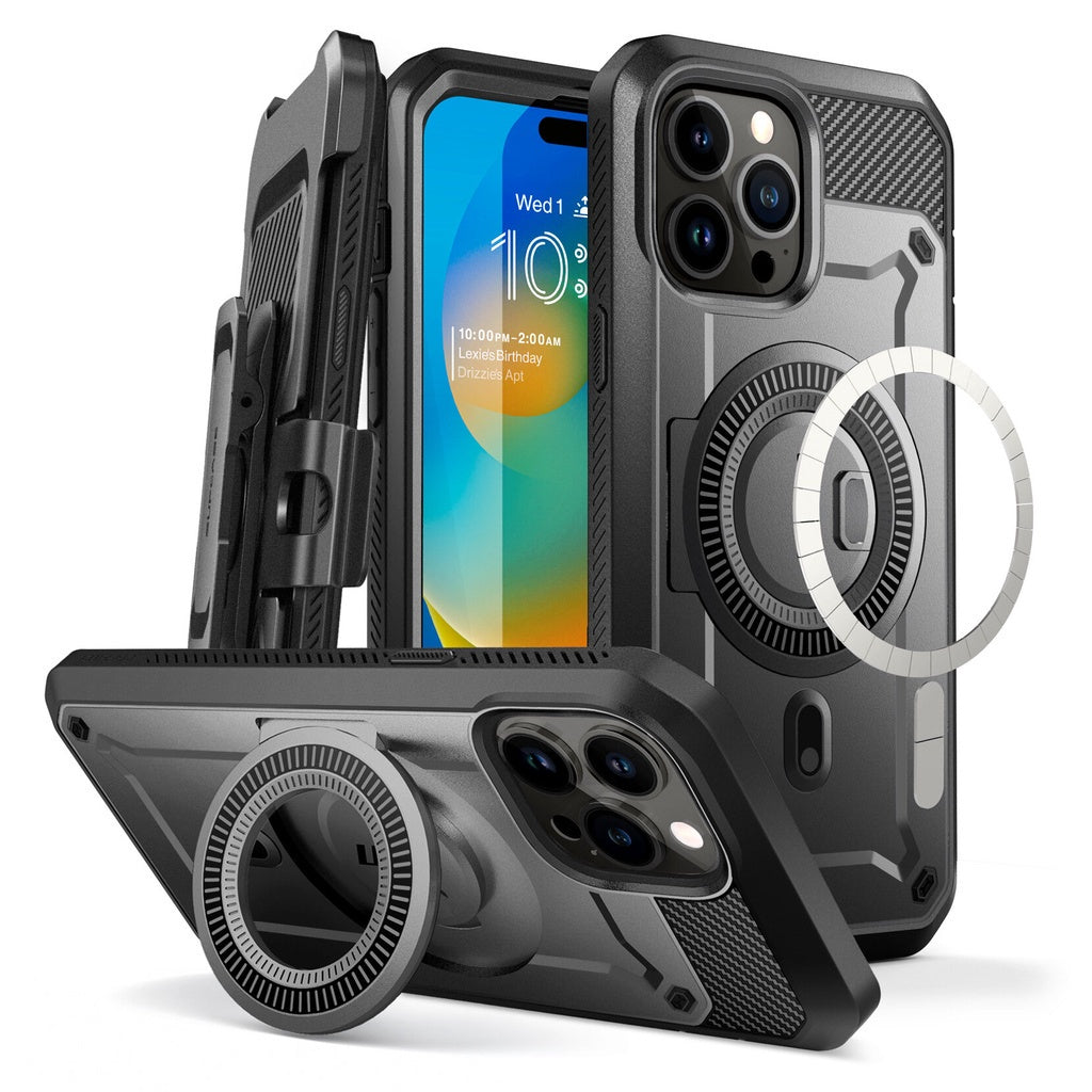 SUPCASE Unicorn Beetle Pro Mag Case untuk iPhone 14 Pro / Max / Plus MagSafe Lasak Pelindung Skrin Terbina Dalam Kickstand