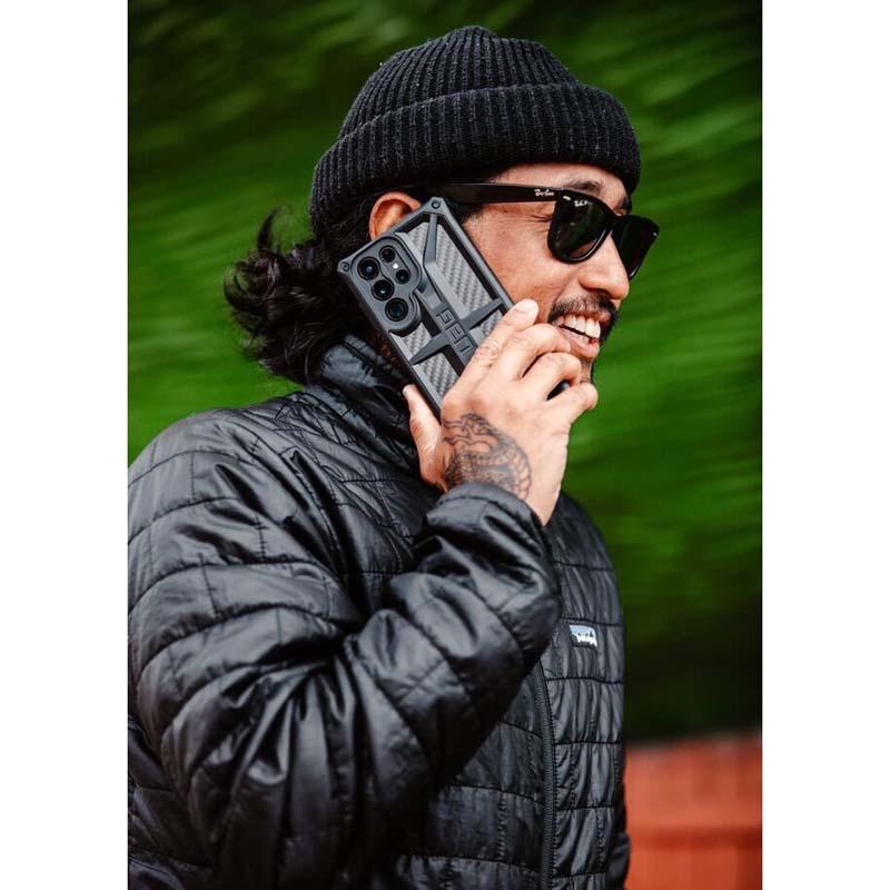 UAG Monarch Civilian Direka untuk Samsung Galaxy S22 Ultra Case Hitam Anggun Perlindungan Penyerap Hentakan Ultra Nipis