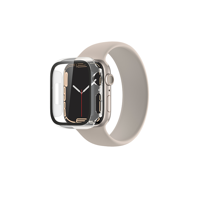 AMAZINGTHING Marsix Case with Screen Protector 9H Tempered Glass Apple Watch Series 7 45mm/41mm