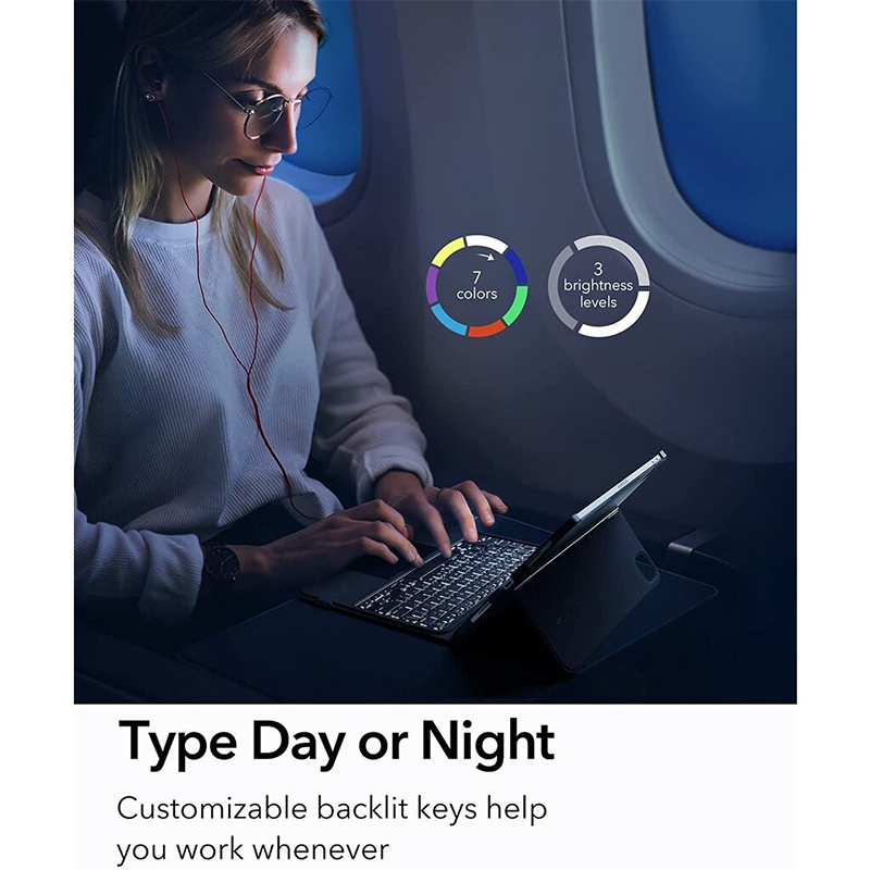 Sarung Papan Kekunci ESR Ascend Serasi dengan iPad Air 5 & 4 / Sarung Sarung iPad Pro 11 , Sarung Boleh Tanggal Magnet
