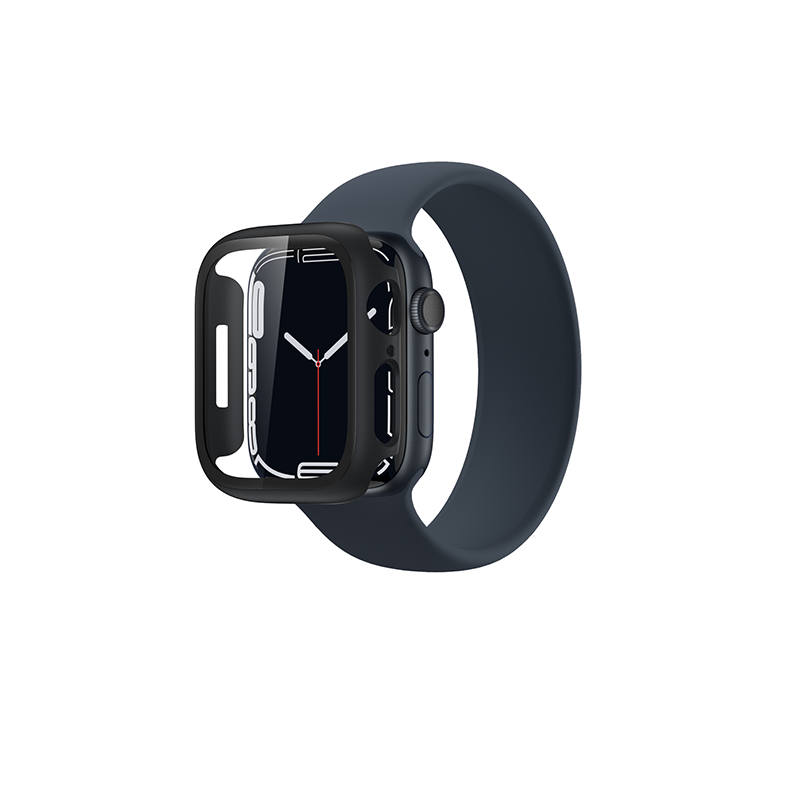 AMAZINGTHING Marsix Case with Screen Protector 9H Tempered Glass Apple Watch Series 7 45mm/41mm