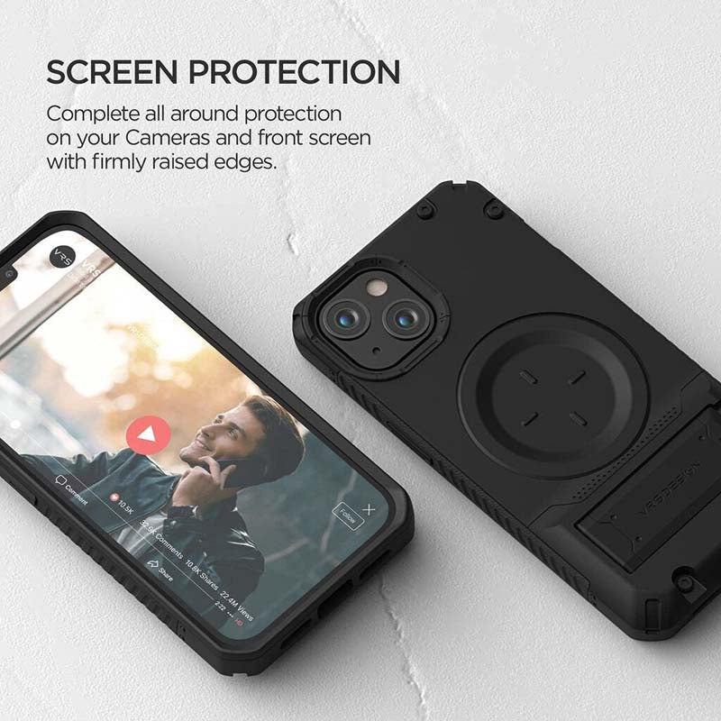 Sarung VRS Design MagStand Pro Serasi untuk iPhone 13 / Pro / Pro Max Sarung Pengecas Magnetik Serasi dengan Kickstand
