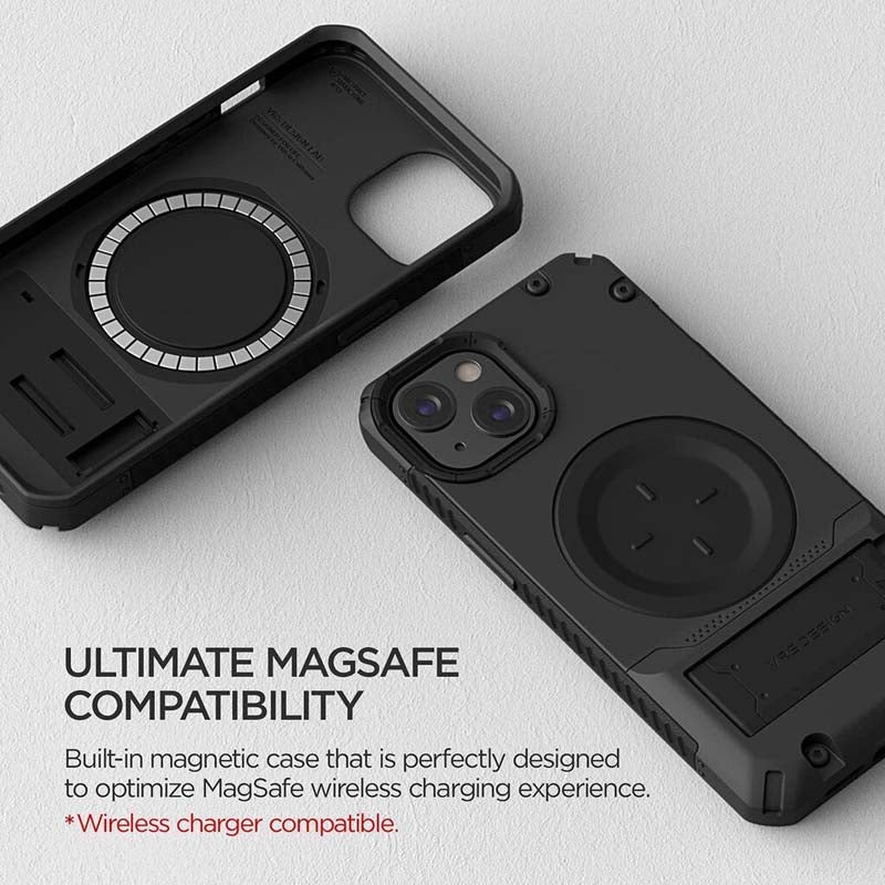 Sarung VRS Design MagStand Pro Serasi untuk iPhone 13 / Pro / Pro Max Sarung Pengecas Magnetik Serasi dengan Kickstand