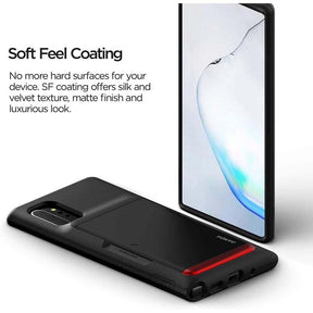 VRS DESIGN Damda Glide Shield for Galaxy Note 10 Plus Case [2 Cards] [Semi-Auto] Premium Slim Credit Card Holder Slot