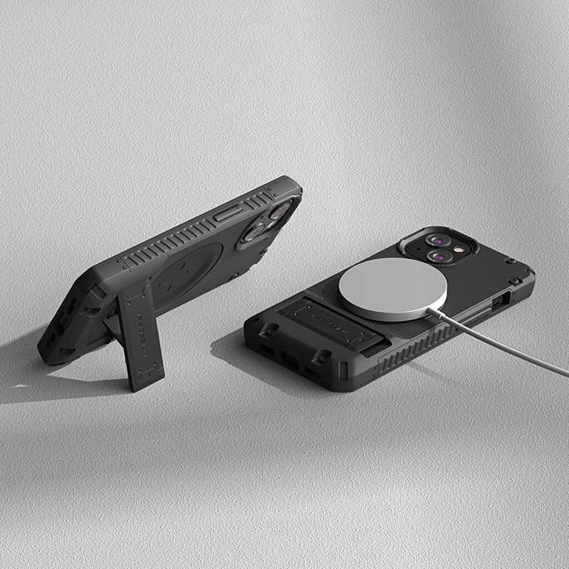 Sarung VRS Design MagStand Pro Serasi untuk iPhone 13 / Pro / Pro Max Sarung Pengecas Magnetik Serasi dengan Kickstand