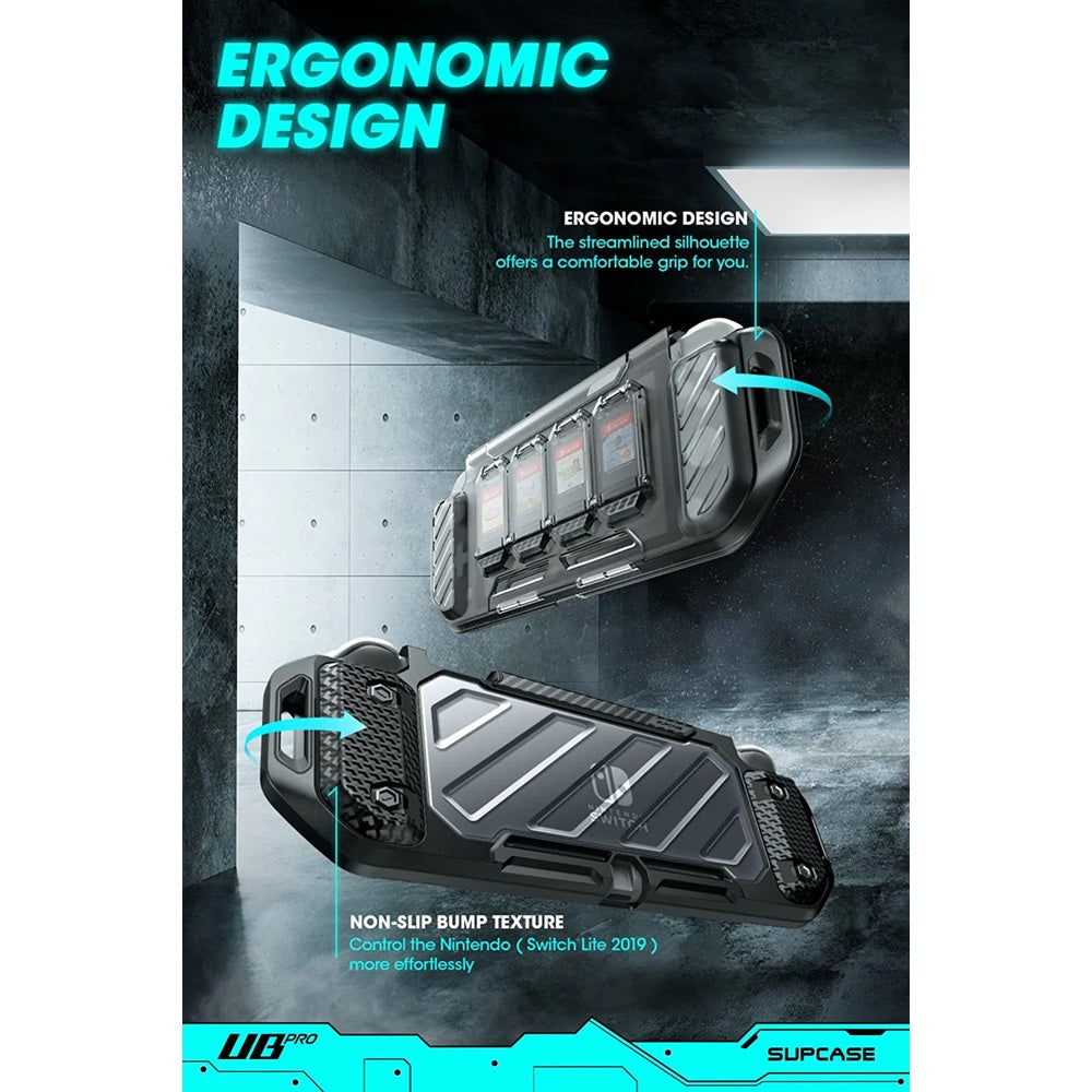 SUPCASE Unicorn Beetle Forma Series Case for Nintendo Switch Lite 2019 FrostBlack Rugged Slim 4 Game Card Storage Slots